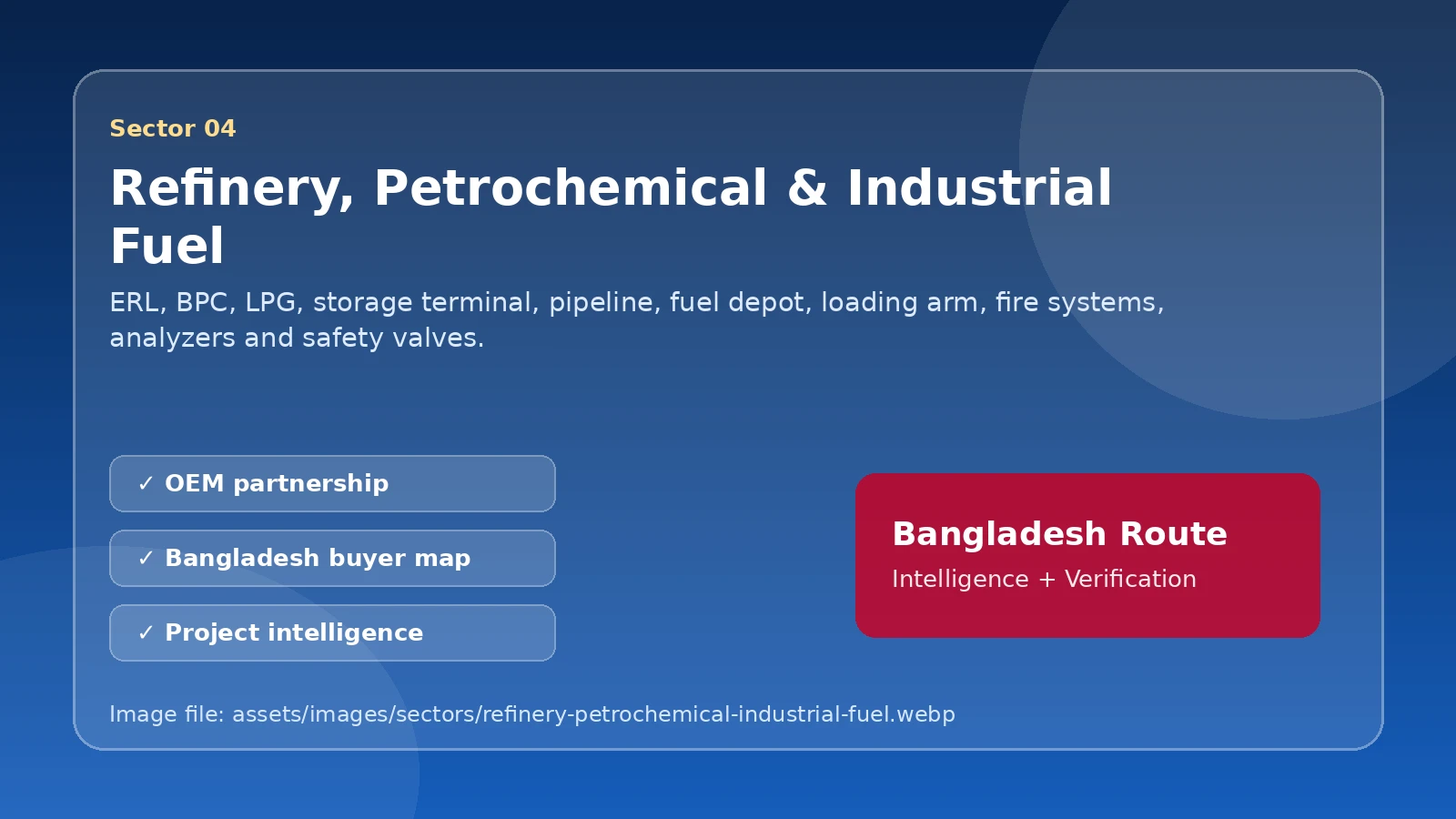 Refinery, Petrochemical & Industrial Fuel route image